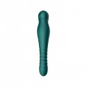 Смартвібратор-пульсатор Zalo — King Turquoise Green, кристал Swarovski