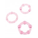 Набор из 3 шт эрекционных колец STAY HARD - Three Rings Pink,