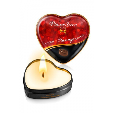 Массажная свеча сердечко Plaisirs Secrets Chocolate