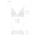 Эластичный топ с кружевом Passion PS001 TOP white, размер M