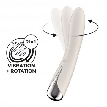 Купить - Вібратор точки G з обертанням Satisfyer Spinning Vibe 1 Beige, 2 мотори