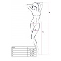 Еротичні ажурні колготки-бодістокінг Passion S029 One Size, black, пояс та панчохи, з доступом