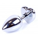 Анальний затор Boss Series - Jewellery Silver Heart PLUG Black S