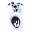 Анальний затор Boss Series - Jewellery Silver Heart PLUG Black S