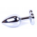 Анальний затор Boss Series - Jewellery Silver Heart PLUG Black S