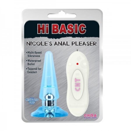 Анальный плаг с вибрацией NICOLES Anal Pleaser - Blue