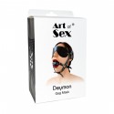 Кляп-маска Art of Sex - Deymon, экокожа, цвет черный