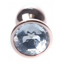Анальная пробка Boss Series - Jewellery Red Gold PLUG Clear S