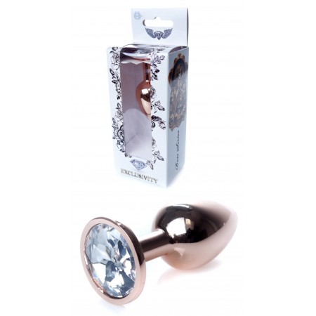 Анальная пробка Boss Series - Jewellery Red Gold PLUG Clear S