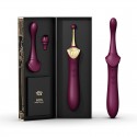 Вагинально-клиторальный вибратор Zalo - Bess Velvet Purple, мультифункциональный с насадками