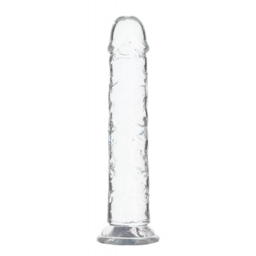 Прозрачный фаллоимитатор Vertical Dong M - 20 см, присоска, диаметр 37 мм