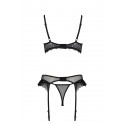 Комплект Passion KERRIA SET WITH OPEN BRA black S/M - ECO Passion