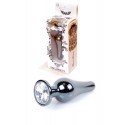 Анальний затор Boss Series - Jewellery Dark Silver BUTT PLUG Clear