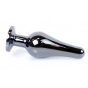 Анальний затор Boss Series - Jewellery Dark Silver BUTT PLUG Clear