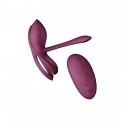 Смартэрекционное кольцо Zalo - BAYEK Velvet Purple, двойное с вводимой частью, пульт ДУ