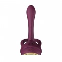 Смартэрекционное кольцо Zalo - BAYEK Velvet Purple, двойное с вводимой частью, пульт ДУ