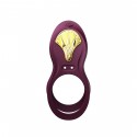 Смартэрекционное кольцо Zalo - BAYEK Velvet Purple, двойное с вводимой частью, пульт ДУ