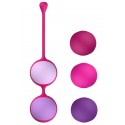 Вагінальні кульки Liebe Kewos — Cerise/Candy Violet, 5 кульок у комплекті, 15, 25, 35, 45 та 55 г