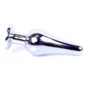 Анальная пробка Boss Series - Jewellery Silver BUTT PLUG Black