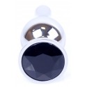 Анальная пробка Boss Series - Jewellery Silver BUTT PLUG Black