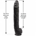 Фаллоимитатор Doc Johnson Dick Rambone Cock Black, диаметр 6 см, длина 42 см, ПВХ