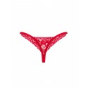 Мереживні стрінги Obsessive Lacelove thong M/L Red, низька посадка