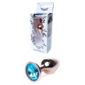 Анальная пробка Boss Series - Jewellery Red Gold PLUG Light Blue S