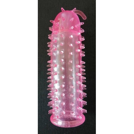Удлиняющая рельефная насадка с шипами у основания головки Penis Sleeve