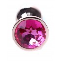 Анальная пробка Boss Series - Jewellery Red Gold PLUG Pink S