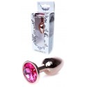 Анальная пробка Boss Series - Jewellery Red Gold PLUG Pink S