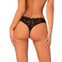 Мереживні стрінги Obsessive Donna Dream crotchless thong M/L Black, відкритий доступ