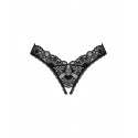 Мереживні стрінги Obsessive Donna Dream crotchless thong M/L Black, відкритий доступ