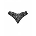 Мереживні стрінги Obsessive Donna Dream crotchless thong M/L Black, відкритий доступ