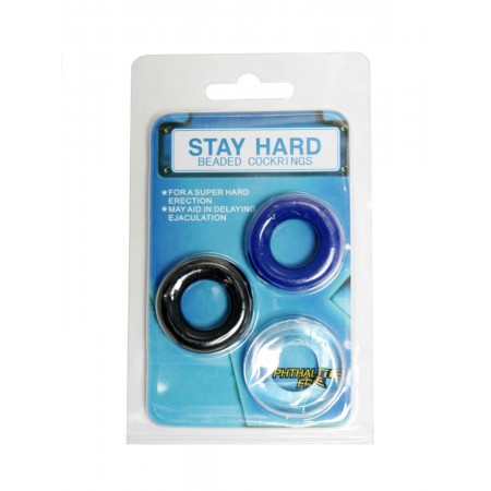 Набір ерекційних кілець STAY HARD Cock Ring Set color
