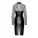 Платье Noir Handmade F310 Sublime wetlook and flocked mesh midi dress - M