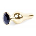 Анальная пробка Boss Series - Jewellery Gold BUTT PLUG Black