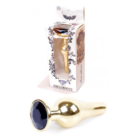 Анальная пробка Boss Series - Jewellery Gold BUTT PLUG Black