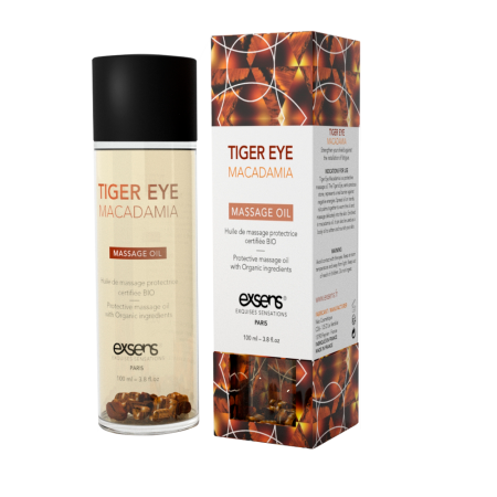 Массажное масло EXSENS Tiger Eye Macadamia (защита с тигровым глазом)