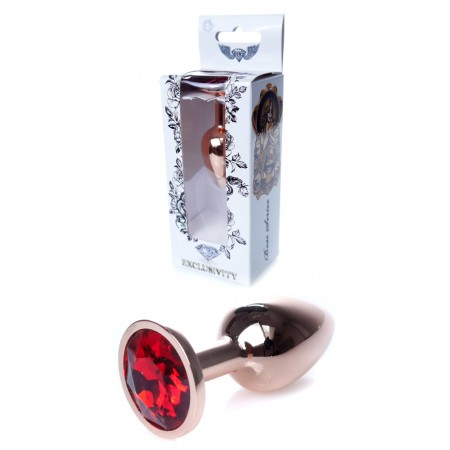 Анальная пробка Boss Series - Jewellery Red Gold PLUG Red S