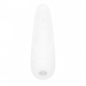 Вакуумный клиторальный стимулятор Satisfyer Curvy 2+ White с управлением через интернет