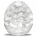 Мастурбатор-яйце Tenga Egg Wavy II Cool з подвійним хвилястим рельєфом та охолоджувальним ефектом