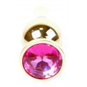 Анальная пробка Boss Series - Jewellery Gold BUTT PLUG Pink