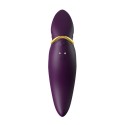 Вибратор 2в1 с язычком Zalo - Hero Twilight Purple, кристалл Swarovski