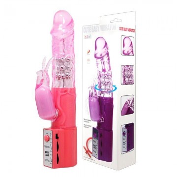Купить - Вибратор с стимулятором клитора Cute baby vibrator