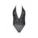 Боди Passion DROSERA BODY black, S/M, высокие вырезы, верх на завязках