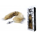 Анальна пробка ( розмір S ) із хвостом Boss Series - Fox TAIL Brown XL