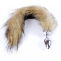 Анальна пробка ( розмір S ) із хвостом Boss Series - Fox TAIL Brown XL