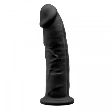 Фалоімітатор SilexD Oscar Black (MODEL 2 size 9in), двошаровий, силікон + Silexpan, діаметр 5,4см
