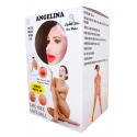 Надувная кукла  ANGELINA 3D  с вставкой из киберкожи и вибростимуляцией