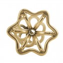 Анальная пробка LOCKINK SEVANDA Hollow Spiral Golden Metal Anal Plug - S размер